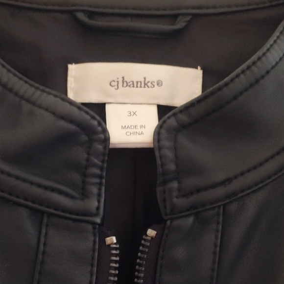 Cj Banks PU leather. Black. 3x - Picture 1 of 3